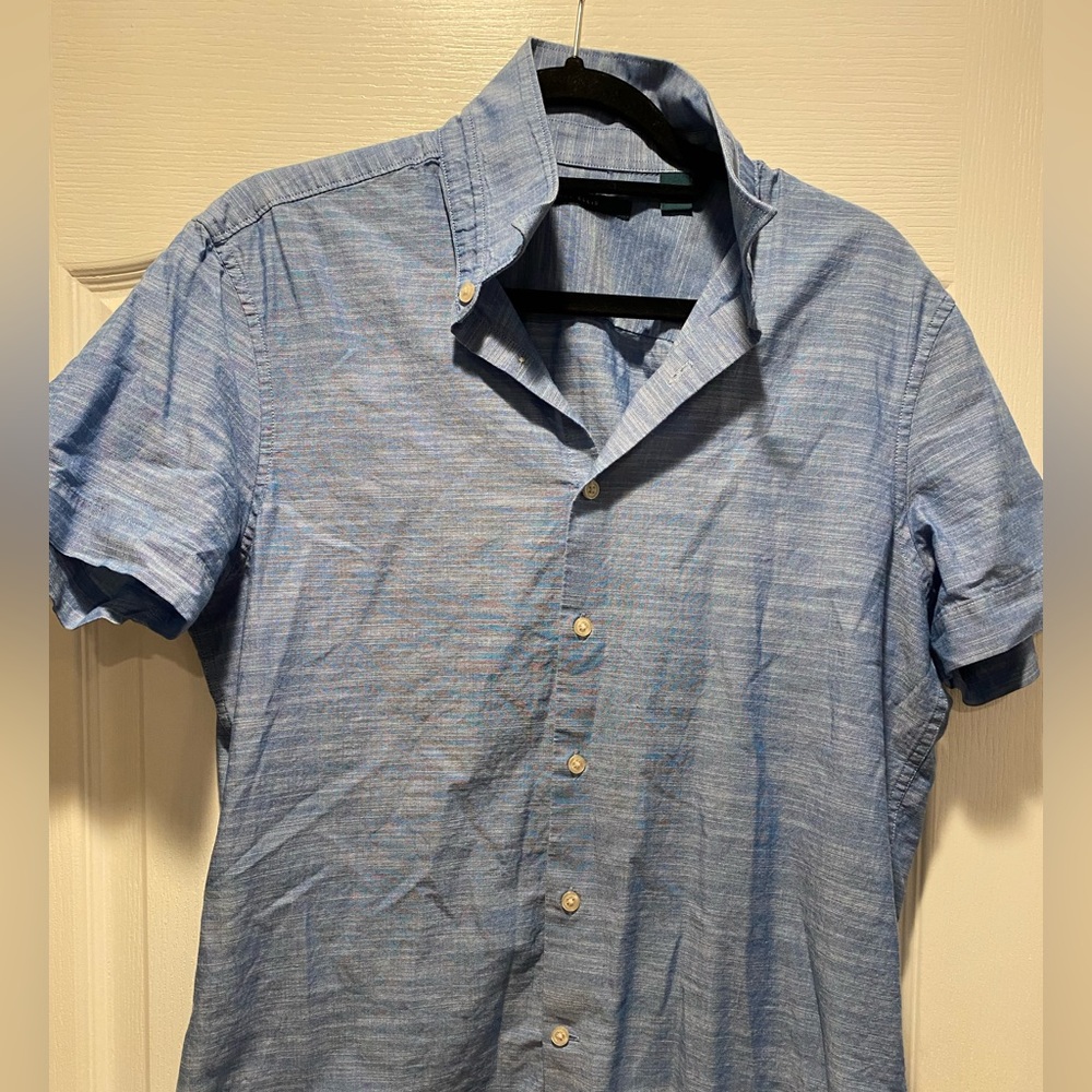Perry Ellis button down shirt sleeveless size M 100% cotton